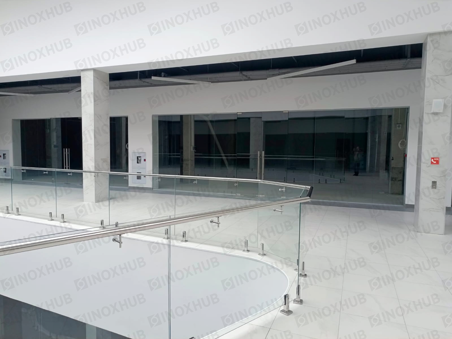 Проект стеклянные ограждения в ТЦ г. Ставрополь