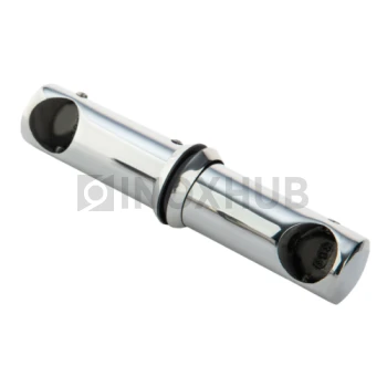 Ручка регулируемая (660 PSS) под трубу Ø19 душевая, торцевой держатель, нерж. сталь полированная