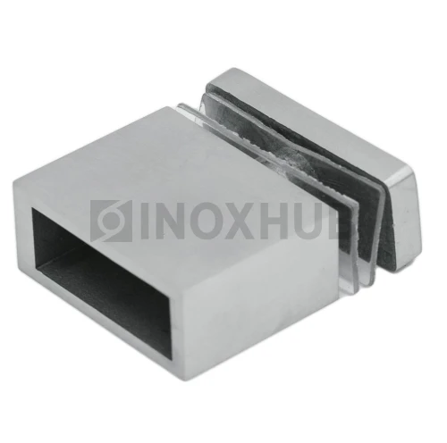 Держатель стекла (342 SSS) через отверстие, штанга 30×10 мм, нерж. сталь матовая