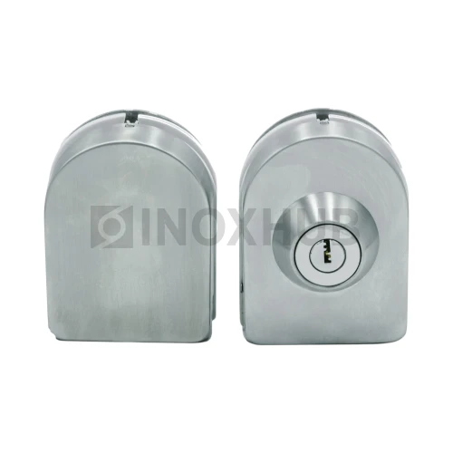 Замок (016-2 SSS) без сверления, с ответной частью на стекло, нерж. сталь матовая