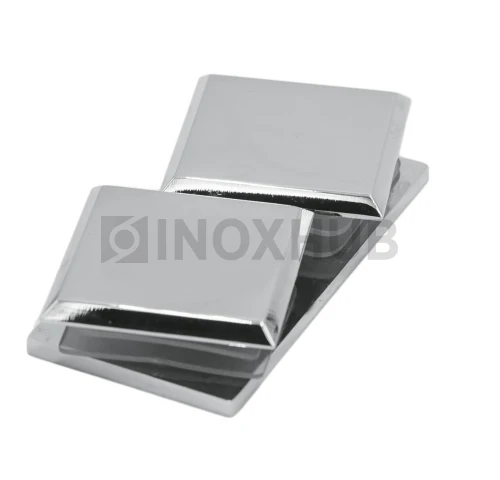 Коннектор (724 PC) стекло-стекло 180°, полированный хром