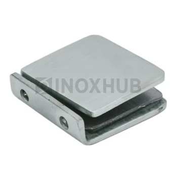 Коннектор (731 SSS) стекло-стена, 2 отверстия (без фаски), нерж. сталь матовая