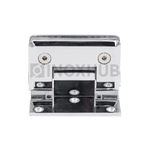 Петля (305 PBrass) стена-стекло, одностороннее крепление, (с фаской), латунь, полированный хром