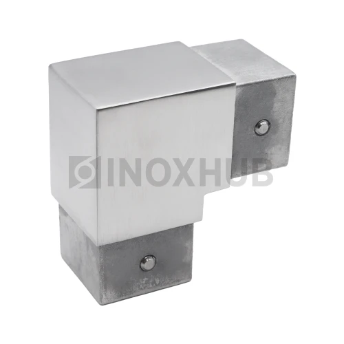 Отвод для поручня с пазом, 40.0×40.0 мм, AISI 304, GRIT 320