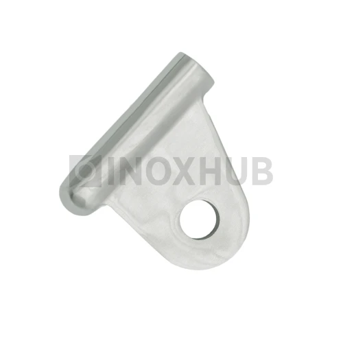 Серьга для крепления рутеля к тяге, AISI 316, GRIT 320