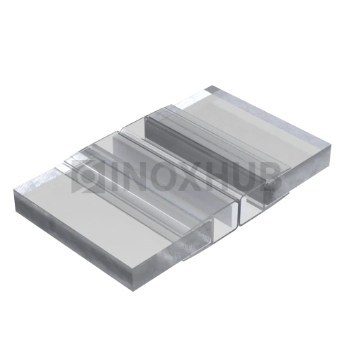Профиль (209А-8 CL) магнит белый 180º, L=2200 (1компл/2 шт), стекло 8.0 мм, ПВХ прозрачный БЕЛЫЙ