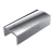 П-поручень под уплотнитель, под стекло 16 мм, L=6000, Полированный алюминий