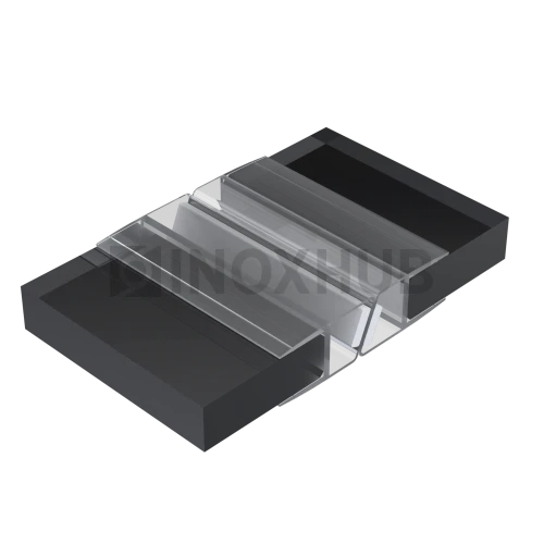Профиль (208-10 CL) магнит белый 135º, L=2200 (1компл/2 шт), стекло 10.0 мм, ПВХ прозрачный БЕЛЫЙ