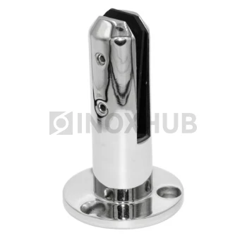 Напольный стеклодержатель литой круглый Ø50×160 мм, AISI 304, GRIT 600