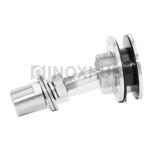 Шарнирный рутель без зенковки, М14 шаг Р=2 d=58.0, стекло 12.0-22.0 мм, AISI 316, GRIT 320