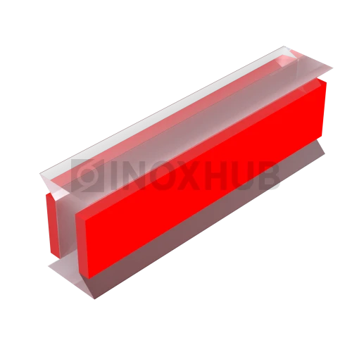 Профиль (220-8) межстекольный самоклеящийся, L=3000, стекло 8.0 мм, ПВХ прозрачный