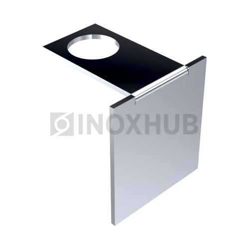 Торцевая заглушка для Профиль п-обр. (756 al), 19×15 мм, полированный алюминий