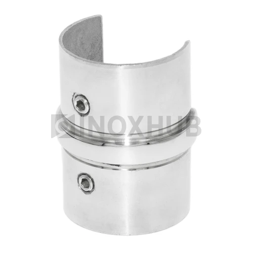 Соединительная муфта для поручня с пазом, Ø42.4 мм, AISI 304, GRIT 600