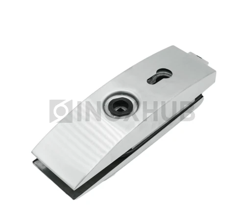 Замок (87-1 SSS) с нажимной ручкой, притвором, без отв. части, нерж. сталь матовая