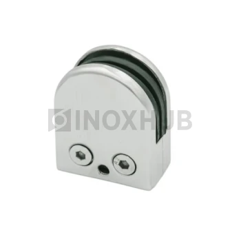 Стеклодержатель штамп. на плоскость, стекло 8.0 мм, AISI 304, GRIT 320