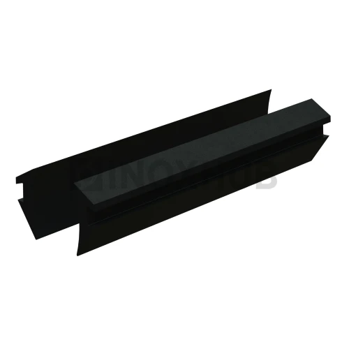 Уплотнитель для П швеллер 22 и П швеллер 24, стекло 8.0 мм, черный