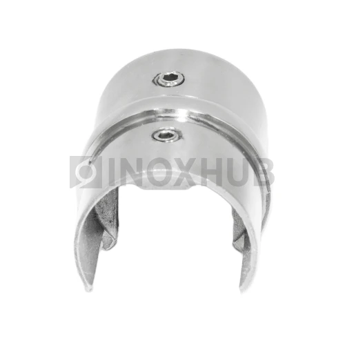 Соединительная муфта для поручня с пазом, Ø42.4 мм, AISI 304, GRIT 600