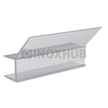 Профиль (203-10), L=2200, стекло 10.0 мм, ПВХ прозрачный