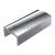 П-поручень под уплотнитель, под стекло 16 мм, L=6000, Полированный алюминий