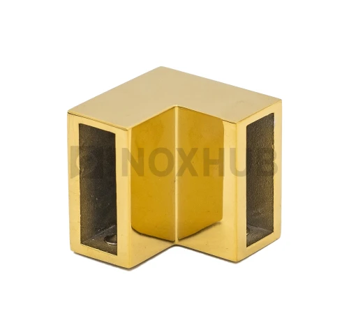 Соединитель штанги 90° (340 Gold), штанга 30×10 мм, под Золото