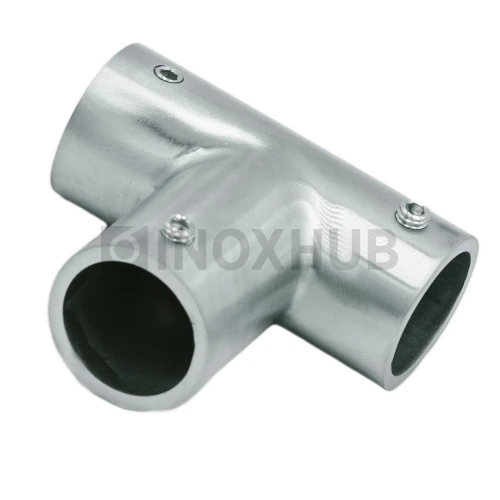 Соединитель-тройник (902 SSS), штанга Ø19 мм,  нерж. сталь матовая
