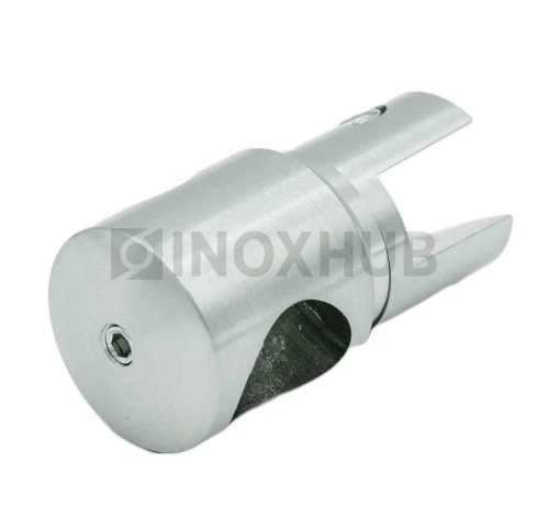 Держатель стекла (914 SC) сквозной, штанга Ø19 мм, матовый хром