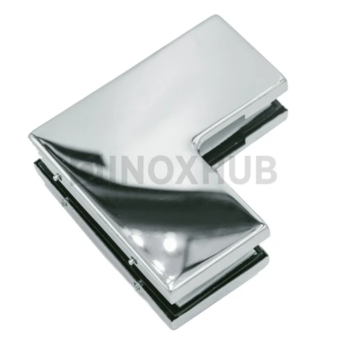 Фитинг угловой (160 PSS) большой, стекло 10-12 мм, нерж. сталь полированная