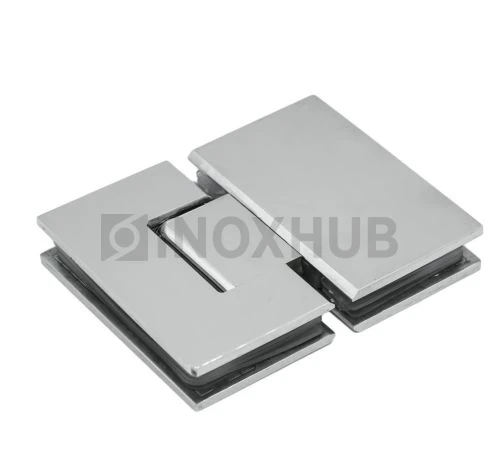 Петля (303 PSS) стекло-стекло 180° (без фаски), нерж. сталь полированная