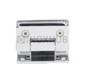 Петля (301 PBrass) стена-стекло, центральное крепление, (с фаской), латунь, полированный хром