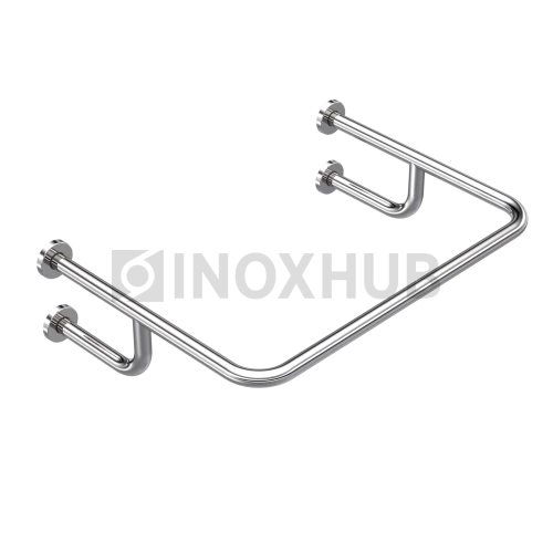 Поручень для раковины настенный, 750×550 мм, Ø32 мм, AISI 304, GRIT 600