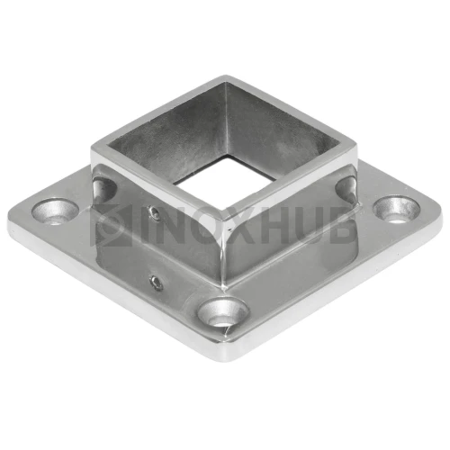 Фланец настенный литой, 40.0×40.0 мм, AISI 304, GRIT 600