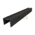 Уплотнитель для П-поручень, под стекло 10 мм, L=6000, Черный