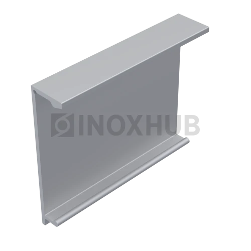 Комплект крышек (44К-3000 AL) профиль 44, L=3000мм (2 шт), Анодированный алюминий