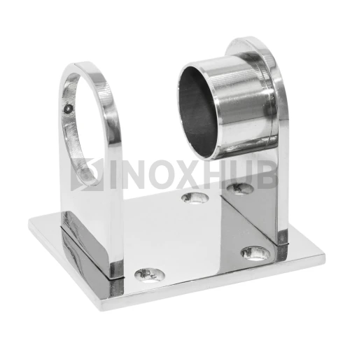 Пластина торцевого крепления стойки под сборку, Ø38.1 мм, AISI 304, GRIT 600