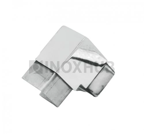 Отвод для поручня с пазом, 40.0×40.0 мм, AISI 304, GRIT 600