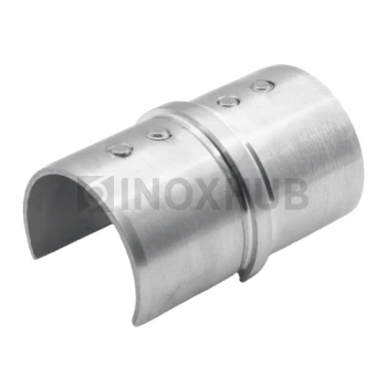 Соединительная муфта для поручня с пазом, Ø42.4 мм, AISI 304, GRIT 320
