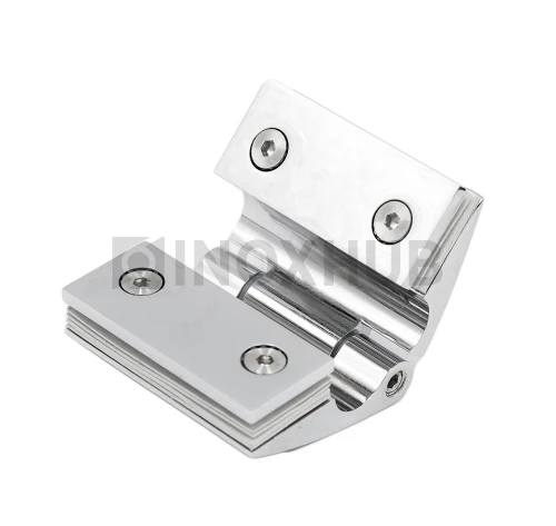 Петля (512 PC) стекло-стекло, открывание наружу, полированный хром