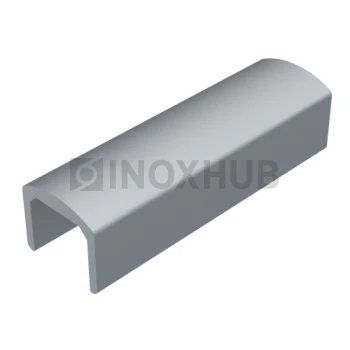 П-поручень под уплотнитель, под стекло 10 мм, L=6000, Анодированный алюминий