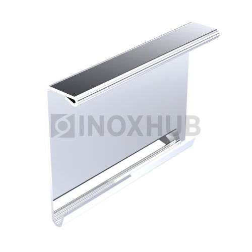 Крышка (40К PSS) на профиль 40 зажимной, кратно 3 м, нерж. сталь полированная