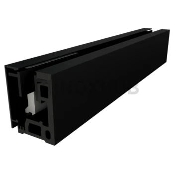 Набор зажимной, профиль 40А (база 40А-3000), L=3000мм, крышки RAL 9005 Черный Муар