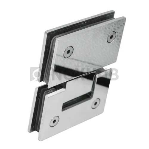 Петля (303 PSS) стекло-стекло 180° (без фаски), нерж. сталь полированная