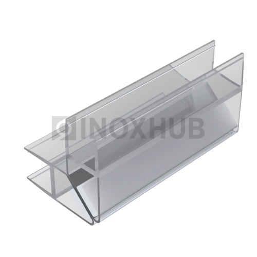 Профиль (210-8) магнит белый 90º/180º, L=2200 (1компл/2 шт), стекло 8.0 мм