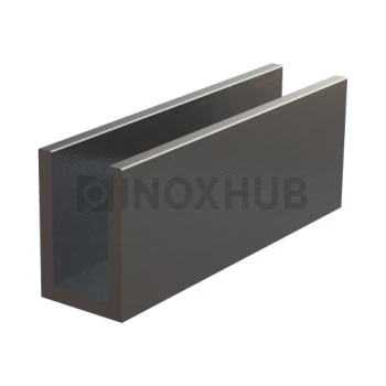 Профиль п-обр. (756-8-3000 GM), 19×13 мм L=3000, стекло 8.0 мм, алюминий, антрацит