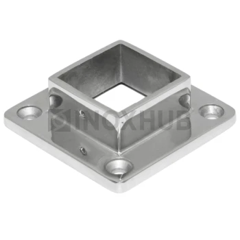 Фланец настенный литой, 40.0×40.0 мм, AISI 304, GRIT 600