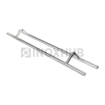 Ручка под 45° (670-800 SSS) 32×625×800 мм, стекло 8-12 мм, нерж. сталь матовая