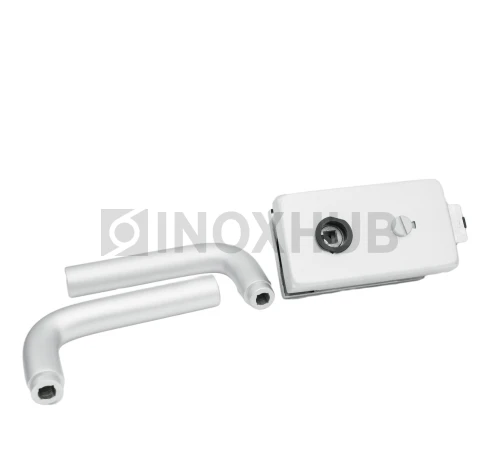 Защелка сантех. (85-1 AL) с индикатором, с притвором, с отв. частью на стену, Анодированный алюминий