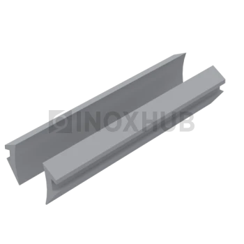 Уплотнитель для П швеллер 22 и П швеллер 24, стекло 8.0 мм, серый