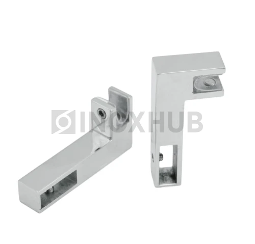 Держатель стекла (346 PSS) горизонтальный, штанга 30×10 мм, нерж. сталь полированная