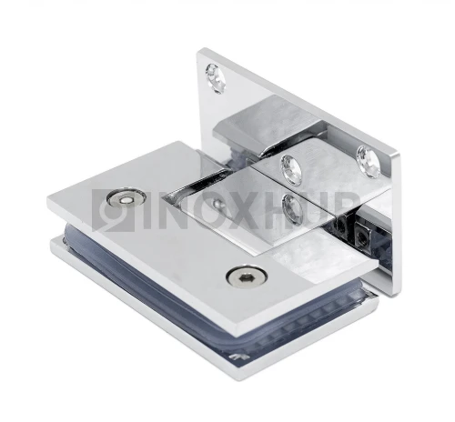 Петля (305 PBrass) стена-стекло (без фаски) односторонее крепление, латунь, полированный хром