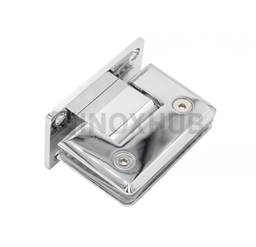 Петля (301 PBrass) стена-стекло, центральное крепление, (с фаской), латунь, полированный хром